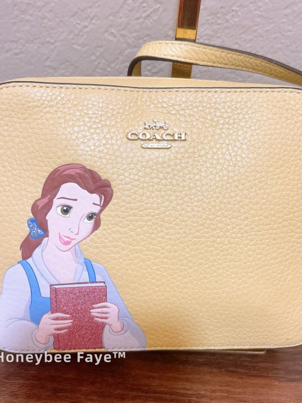 nwt Disney X Coach Mini Camera Bag With Belle princess C3404